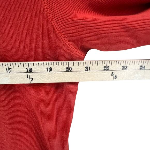 Orvis Jacket Womens Large Rust Orange Full Zip Pockets Casual Cotton Sweatshirt - Picture 6 of 14